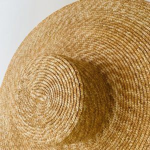 LACK OF COLOR Women's Ultra-Wide-Brimmed "Spencer Boater" Straw Hat NWT Size M